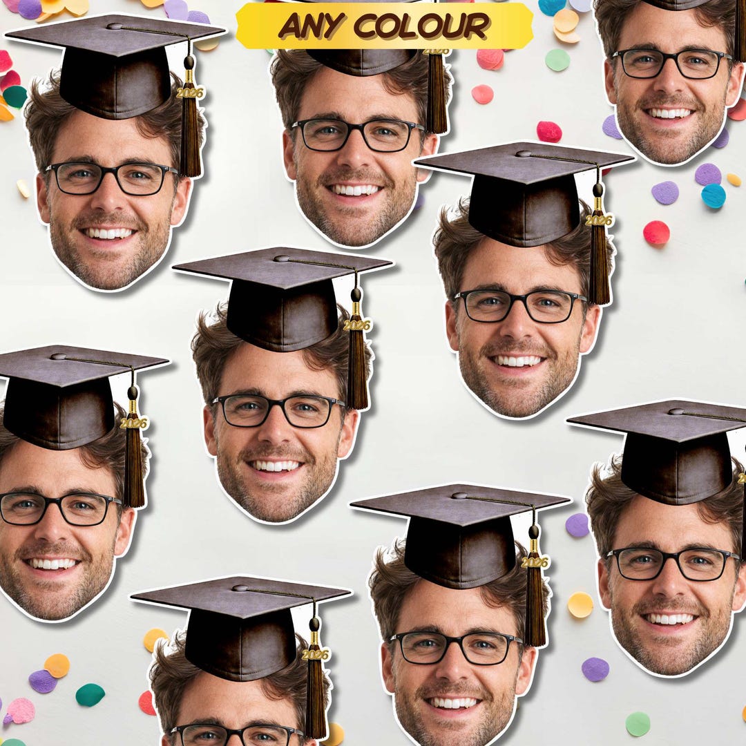 Graduation Inserrt Face 150x Personalised Photo Face Graduation Table Confetti Party ...