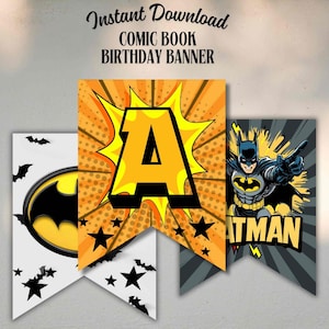 Comic Book Birthday Banner