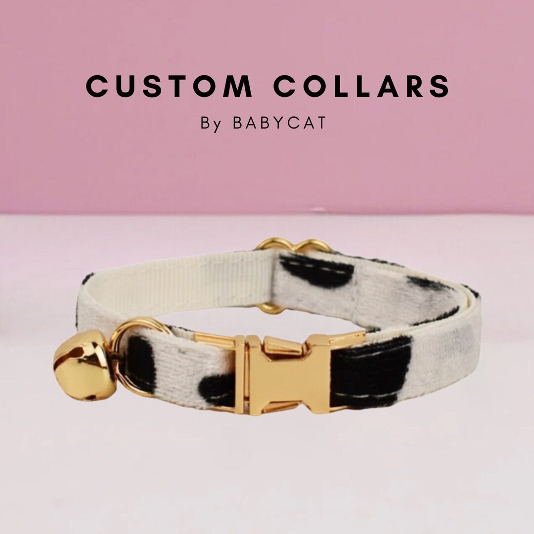 Personalized Cat Collar, Cat Collar Leash, Engraved Cat Tag, Luxury Cat