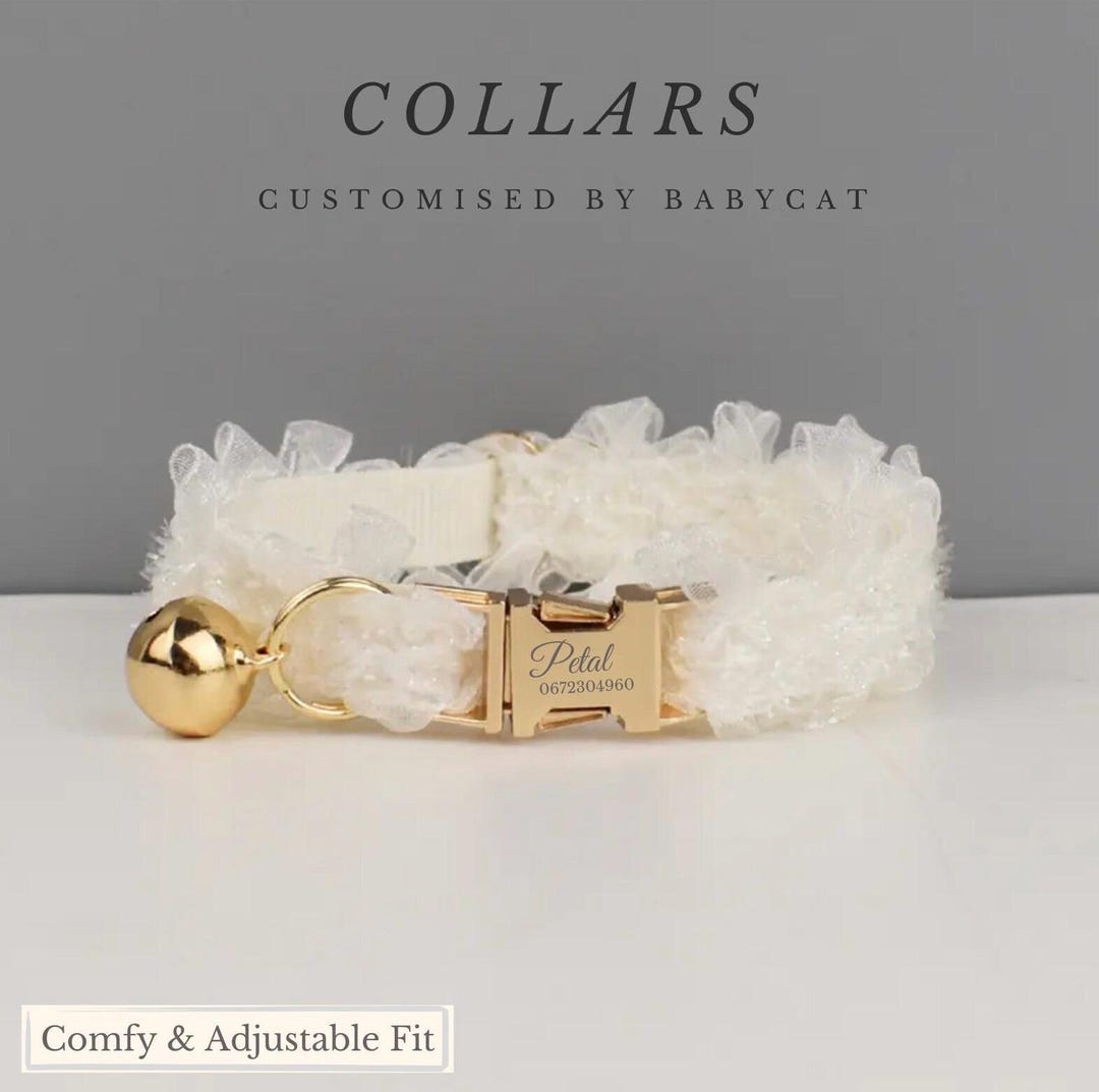 Custom Leather Small Dog Or Cat Collar - Personalized With Name & Bell-1351631