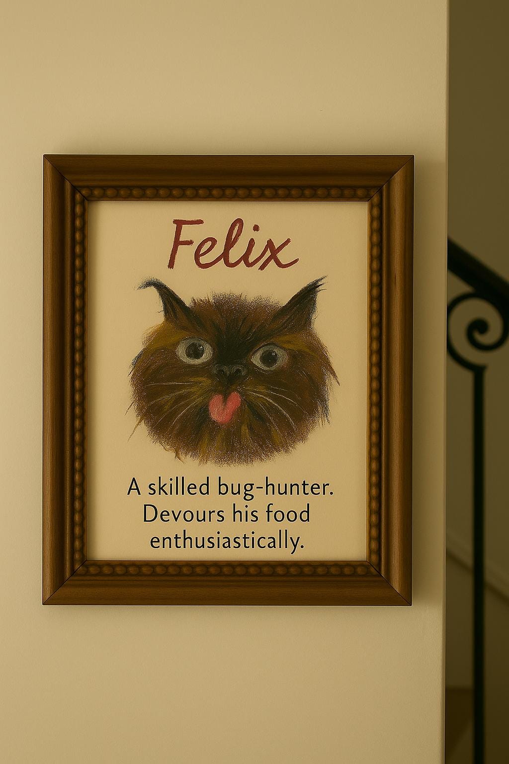 Custom Cat Portrait Cute Cat Poster Personalized Badly Drawn Pet Art ...