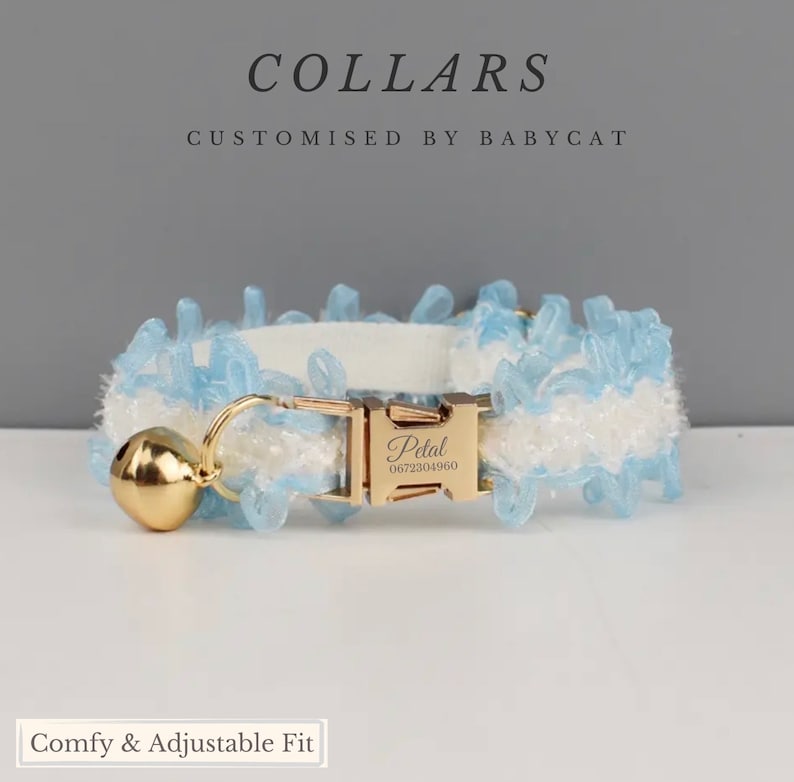 Personalized Cat& Small Dog Collar Bowtie Leash Set, Custom Engraved