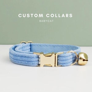 Personalized Cat Collars with bell, custom kitten collars, cat collar with bow, breakaway velvet cat collar, engraved cat collar tag