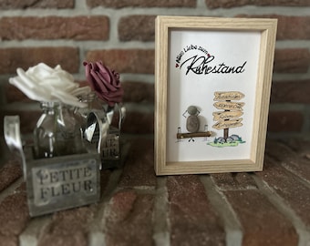 Cuadro de piedra "Jubilación" Regalo Personalizado Guijarros hechos a mano Regalo Pensión Despedida