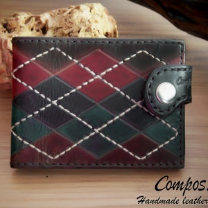 Portefeuille en Cuir, Cuir Véritable, Modèle Black Scotch