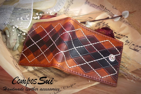Leather Wallet Brown Scotch Compos Sui