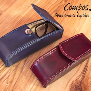 Leather Eyeglass case, unique elegant glasses case Elegance