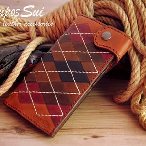 Leder Portemonnaie Long Scotch Compos Sui