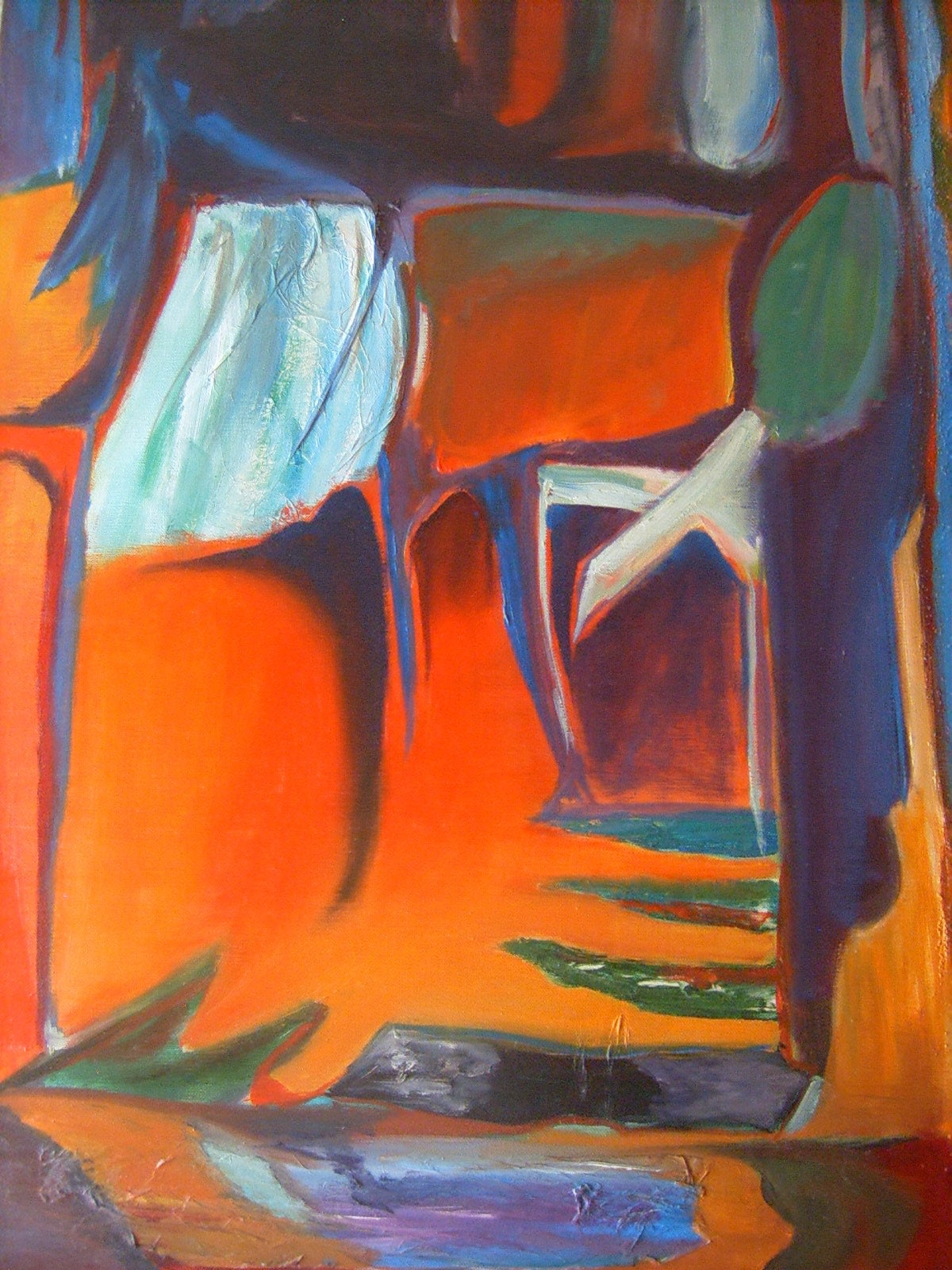 Etsy - Peinturesaljoce D'orange Peinture À L'huile Peint La Main, Abstraite