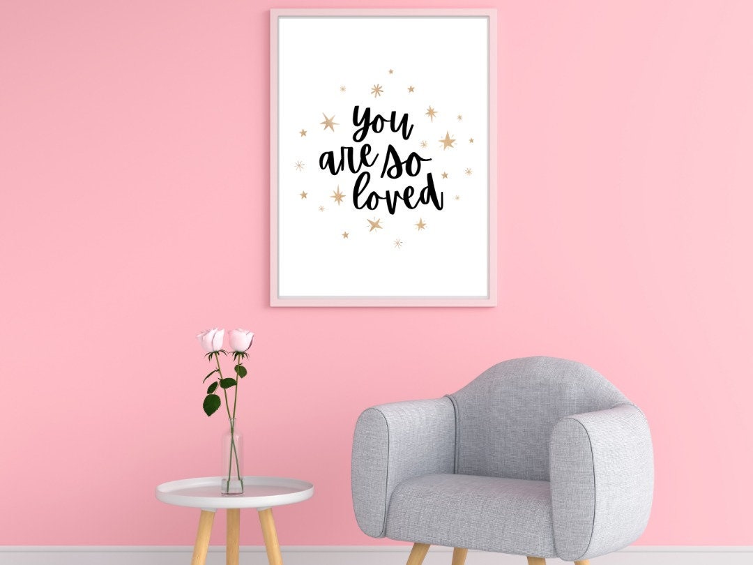 You Are so Loved Wall Art Home Hangings Wall Art Design Etsy