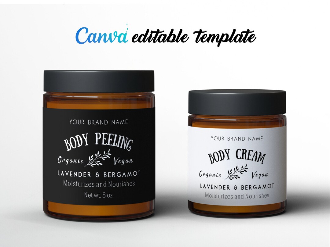 Wrap Around Jar Label for 4 Oz 8 Oz Jars Product Label - Etsy