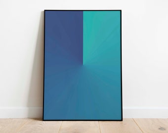 Póster de arte abstracto y minimalista imprimible, decoración de pared de descarga instantánea, impresión artística con degradado