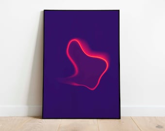 Póster de arte abstracto y minimalista para imprimir, decoración de pared de descarga instantánea, impresión de arte degradado