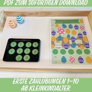 Learn to count number game spring and Easter numbers 1-10 Montessori learning game toddler early education