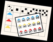 Montessori Farben Zuordnungsspiel Farbspiel Lernspiel Zählen lernen Zahlen 1 bis
