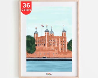 Tower of London Paint by Numbers Kit: DIY Historic Art