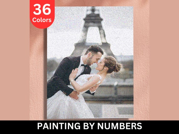 Personalised Adult Paint by Number Kits, Custom Paint by Numbers