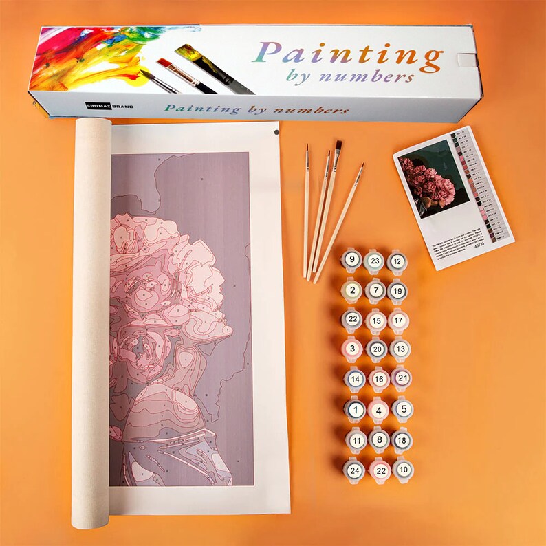 Personalised Paint by Numbers, Custom Paint by Numbers Kit, DIY Paint