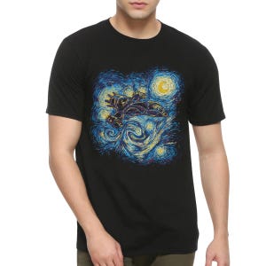 Firefly Serenity Starry Night T-Shirt, Van Gogh Shirt, Men&#39;s and Women&#39;s Sizes (bf-136)