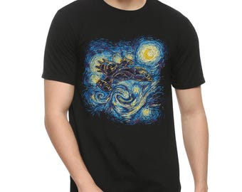 Firefly Serenity Starry Night T-Shirt, Van Gogh Shirt, Men's and Women's Sizes (bf-136)