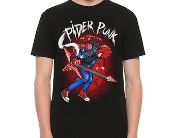 Spider-Punk T-Shirt, Spider-Man Shirt, Men's and Women's Sizes (SPI-76510)