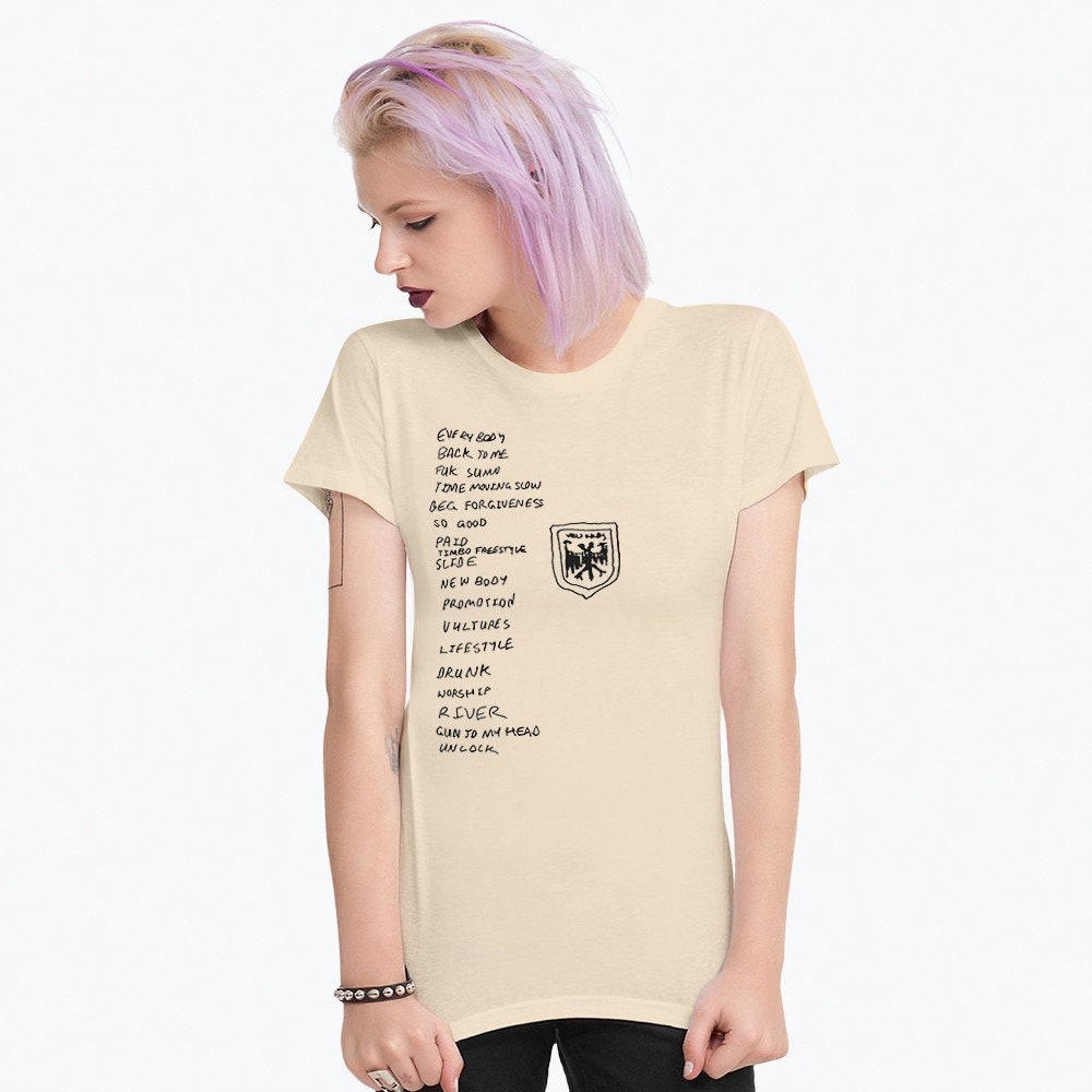 カニエウエスト YE VULTURES ロゴ Tシャツ ネイビー Kanye West Ye Vultures Album Merch Box T T-Shirts - All