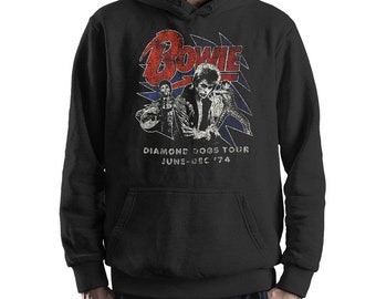 David Bowie Diamond Dogs Tour 74 Kapuzenpullover und Sweatshirt, Unisex-Größen (bf-191)