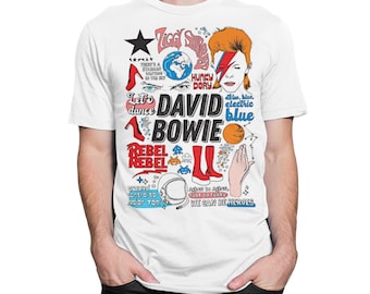 David Bowie Singles Art T-Shirt, Men's and Women's Sizes (BOW-787125)