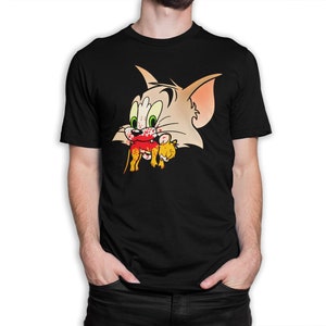 Tom Eats Jerry Funny T-Shirt, Men&#39;s and Women&#39;s Sizes (bf-186)