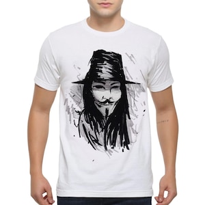 Guy Fawkes V for Vendetta T-Shirt, Men's and Women's Sizes (bf-298)
