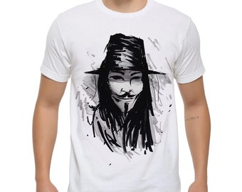 Camiseta de Guy Fawkes de V de Vendetta, tallas para hombre y mujer (bf-298)