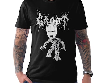 Groot Death Metal Funny T-Shirt, Men's and Women's Sizes