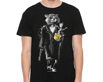 Rocket and Groot Leon The Professional Style T-Shirt, Men's and Women's Sizes (LEO-326626)