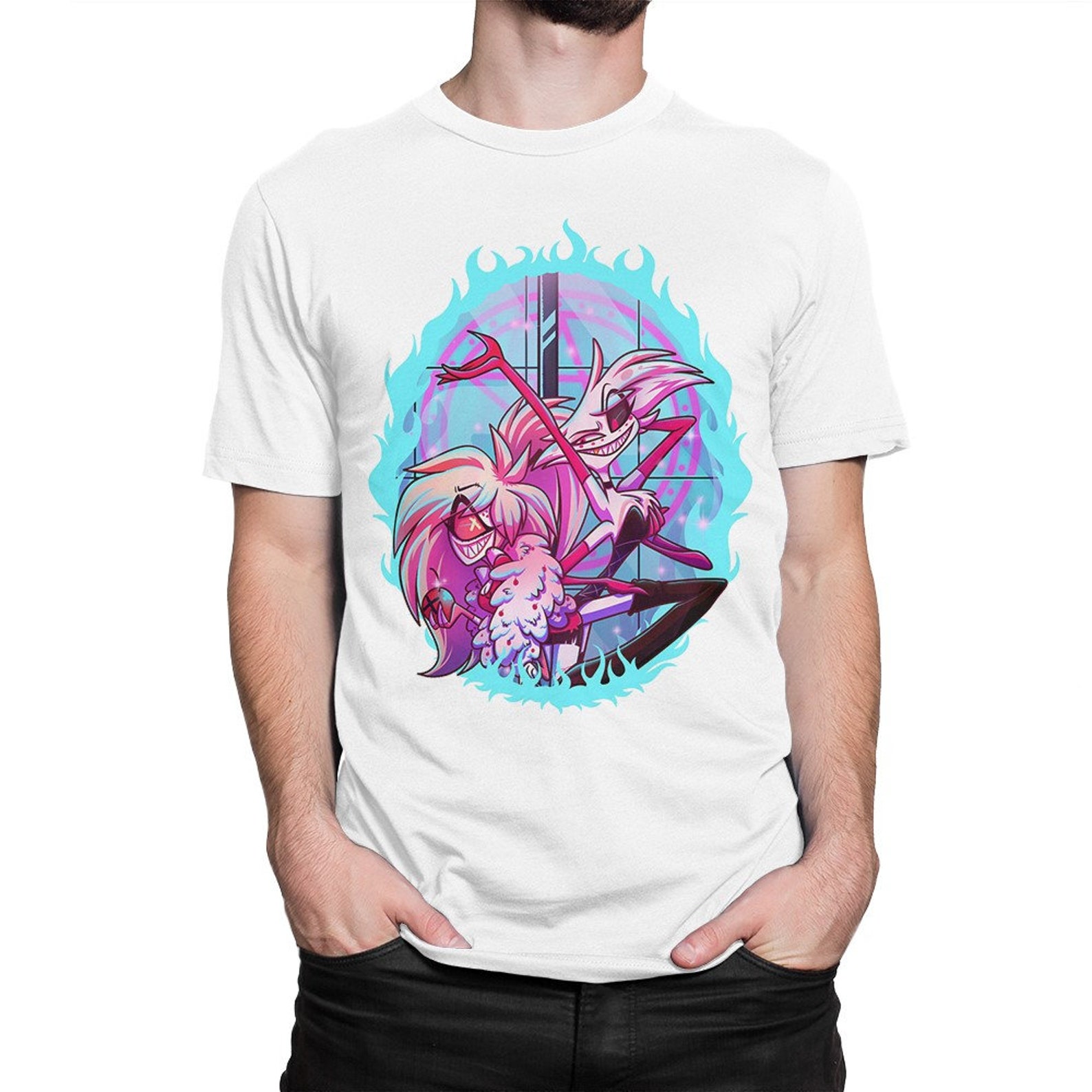 Hazbin Hotel Cherri Bomb and Angel Dust T-shirt, Men's and Women's ...