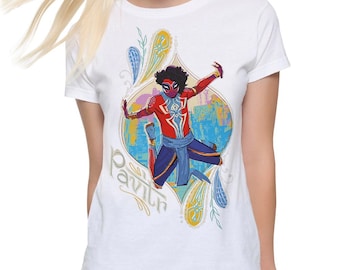 Camiseta de Spider-Man de Pavitr Prabhakar, Spider-Verse, tallas para hombre y mujer (SPI-56891)
