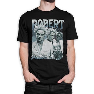 Robert Pattinson Punk Vintage Style T-Shirt, Men&#39;s and Women&#39;s Sizes (ROB-98112)