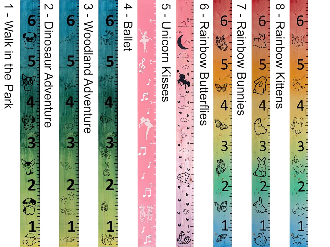 Customizable Growth Chart, Build Your Own Board, Personalized Wood & 3D