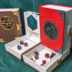 Book Dicebox & Dice tower (Customizable)