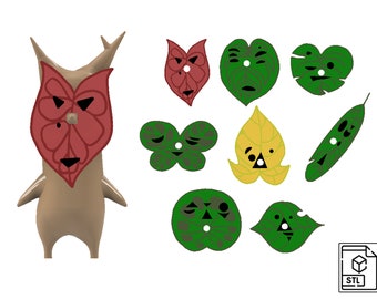 Plant decoration - Small creature with interchangeable faces