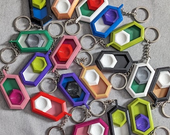 Hexagon disc slider fidget toy