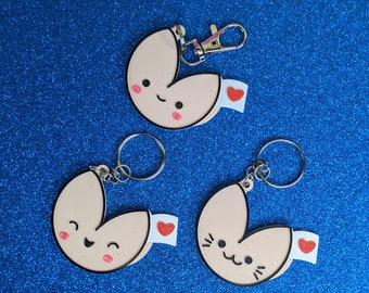 Custom chibi fortune cookie keychains & magnets