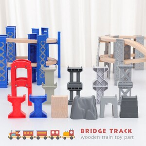 Children's Toy Bridge Supports, Train Bridge Toys, Track Accessories Children's Train, Train Track Sky Bridge Pillars,  Sky Train