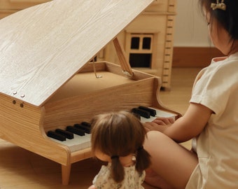 Houten kinderpianospeelgoed, houten kinderpiano, kinderminipianospeelgoed, houten muziekstudiespeelgoed, cadeau voor kinderen, verjaardagscadeau, peuterspeelgoed, 1e geschenken