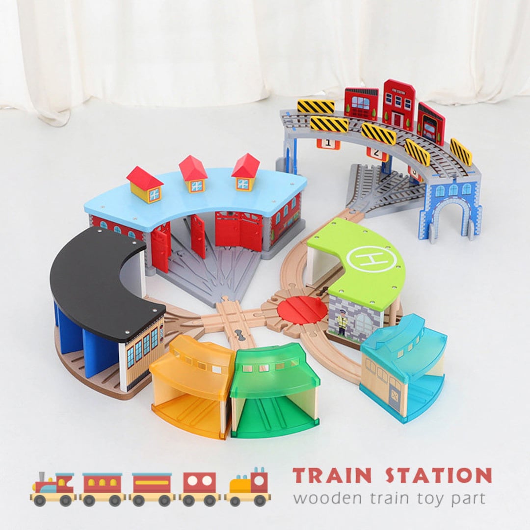 Train Station Track Accessories, Track Compatible With Major Train Brands, Rail Toy Train