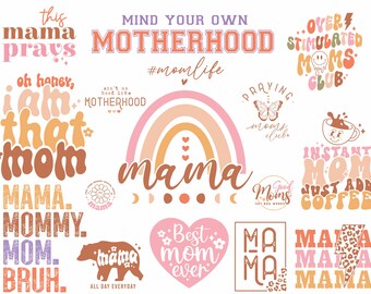 Mother’s day Sublimation bundle, mothers day png, mama png, mom png, mama png, blessed mama png, mom life png, mom sublimation