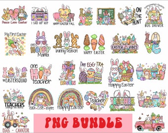 Easter PNG Bundle, Retro Easter PNG, Easter eggs png, Funny Easter png, Easter png, Bunny png