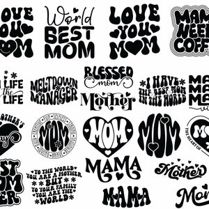Mama svg, retro mama svg, mom svg, boho mama svg, groovy svg, mama wavy text svg, mama png, overstimulated mom svg, moms club svg trendy svg