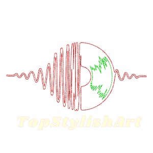 Lumina Wave Embroidery design file Wave digitizing embroidery | Wave  Embroidery file PES | Wave