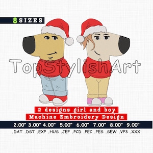 Chill Guy Machine Embroidery Design, Chill Guy Meme digitized embroidery, Santa Dog I’m Just a Chill Guy Digital download, 8 Sizes. PES File