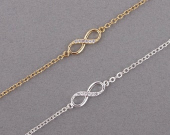 Infinity Charm Bracelet Charm Jewellery Infinite Bracelet For Women Dainty Infinity Bracelet Gift For Her Gold Infinity Bracelet